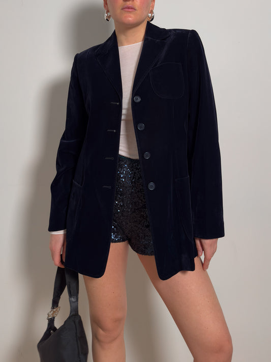 Velvet blue blazer