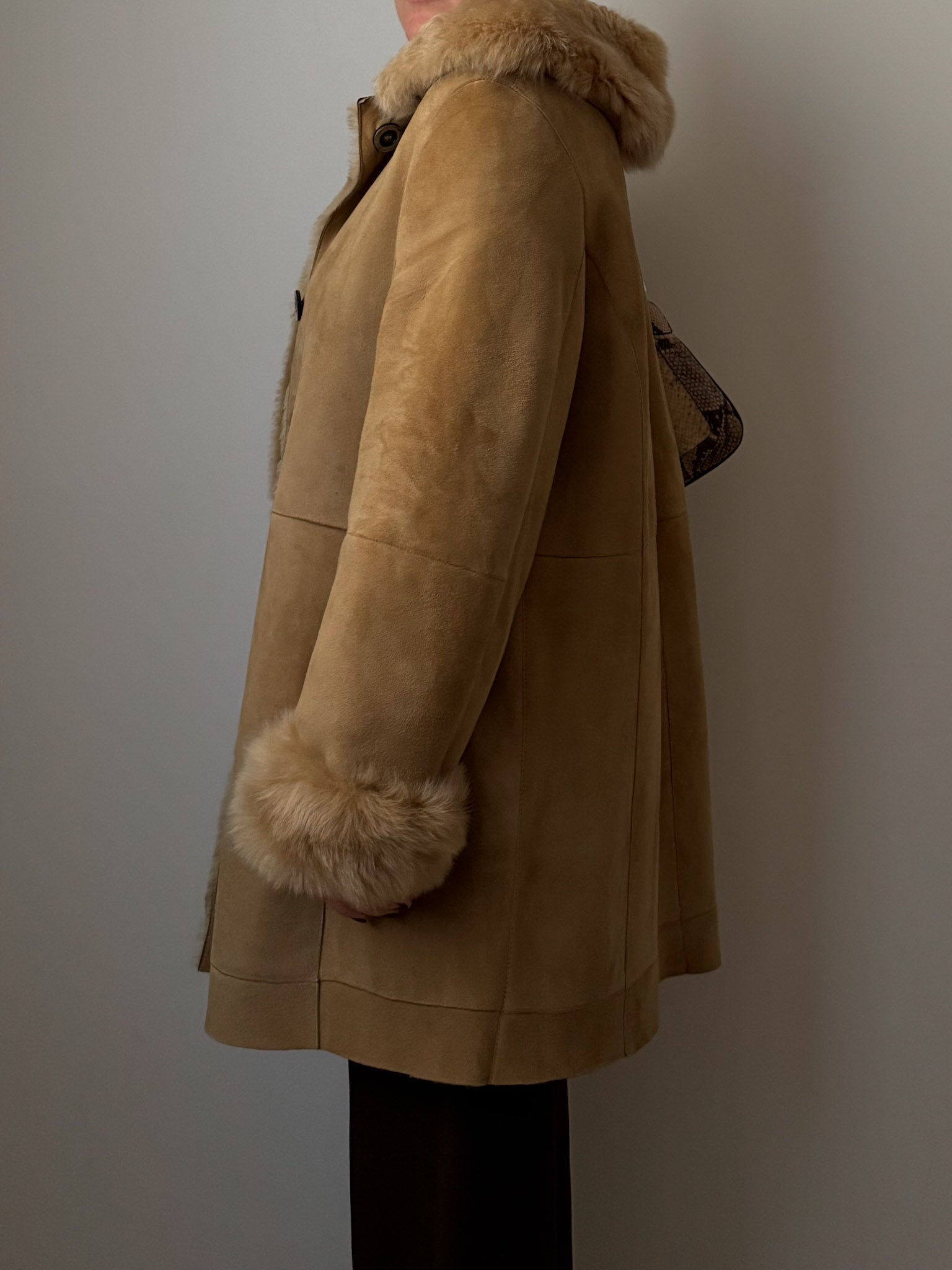 Original shearling biscuit coat