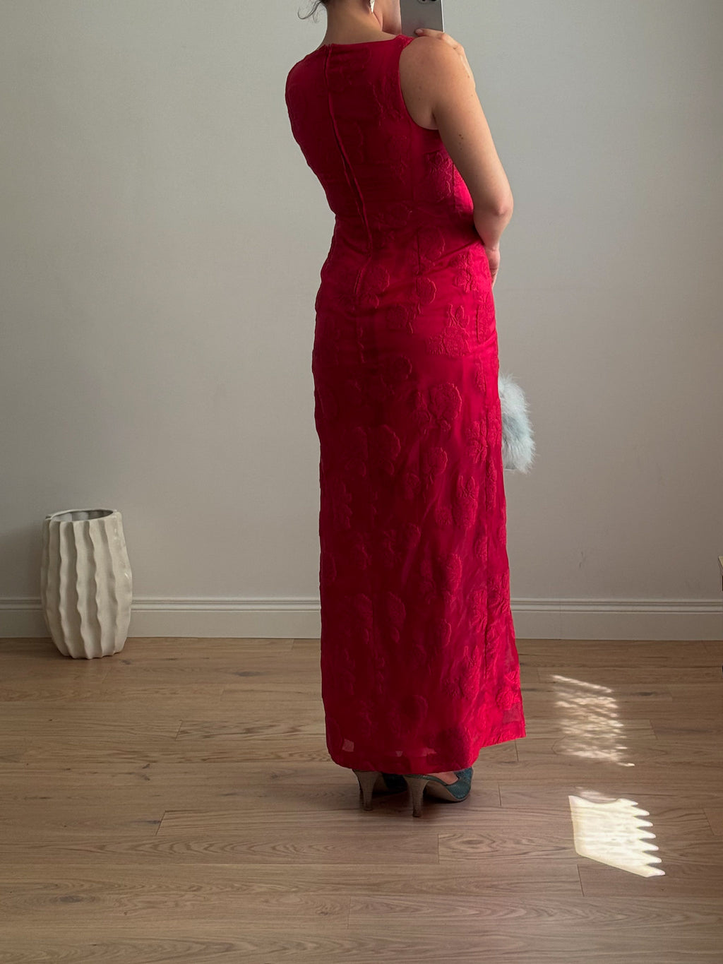 Embroidered strawberry dress