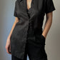 Pure linen black shirt