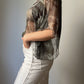 Pure silk camo blouse