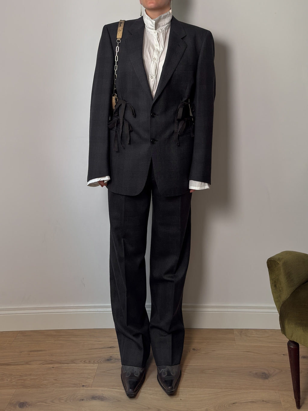 Brando Principe di Galles grey suit