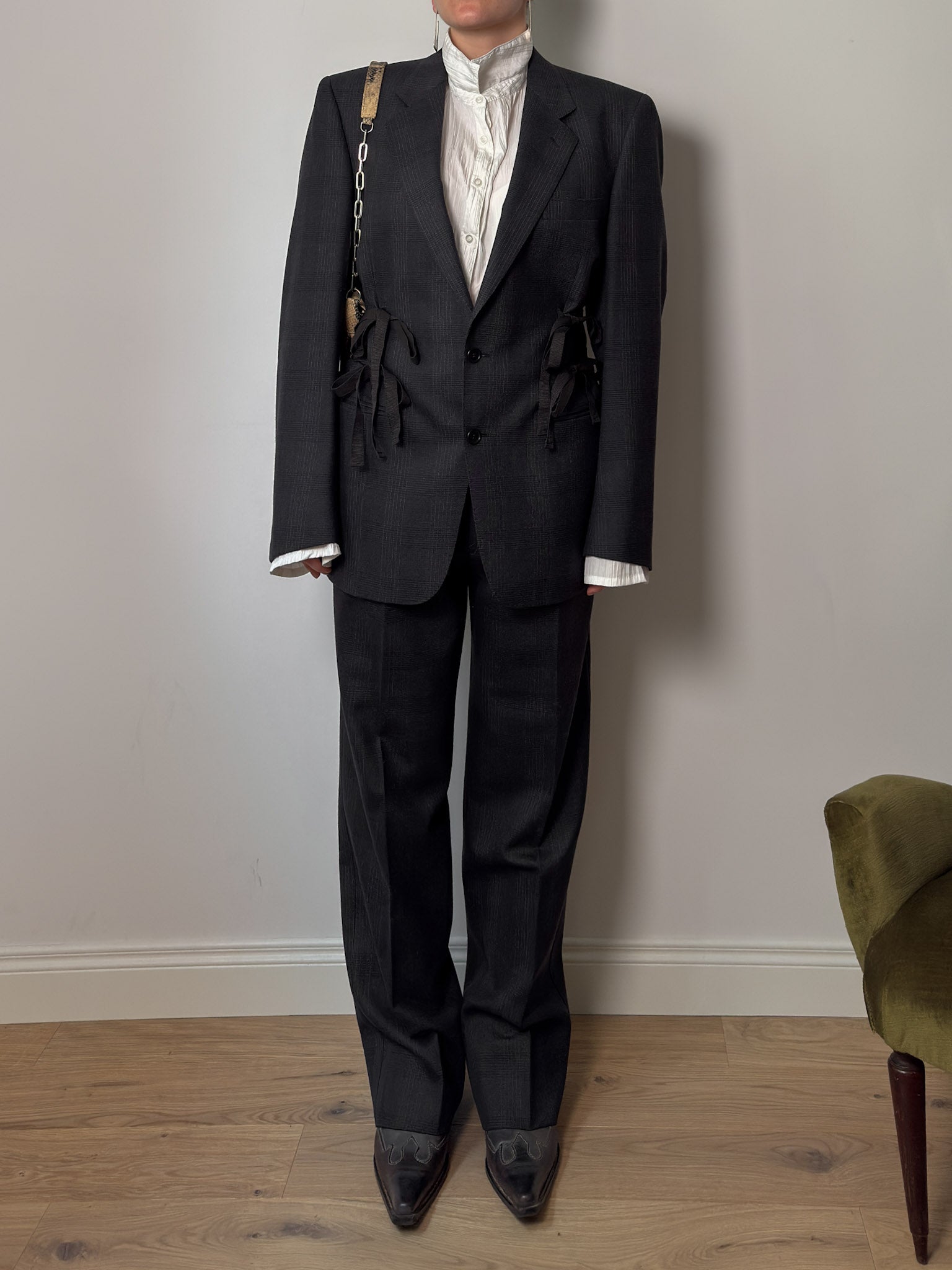 Brando Principe di Galles grey suit