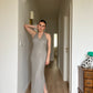 Tailored silver long dress