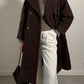 Marella wool, alpaca and mohair chocolate coat