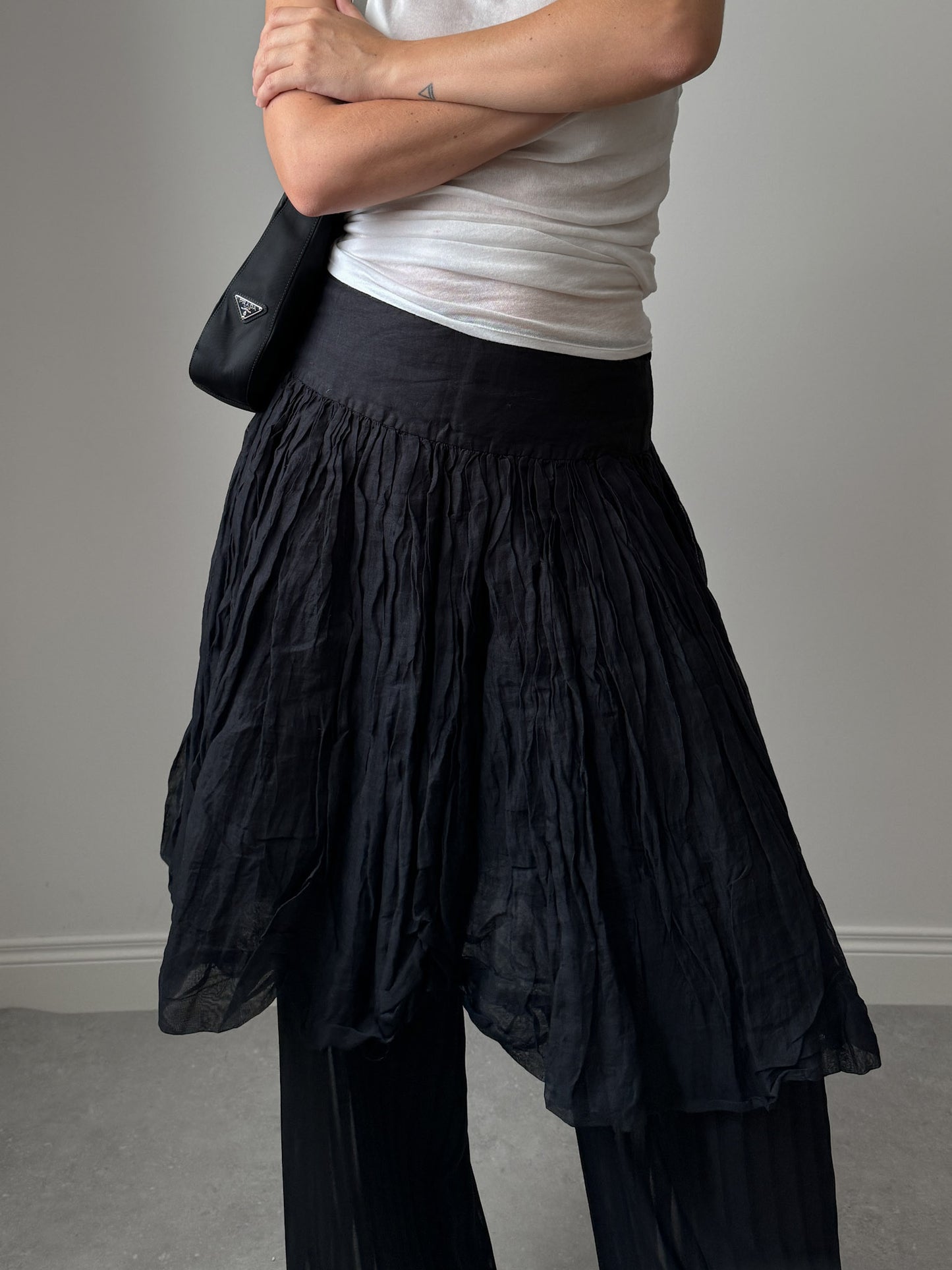 Pure cotton black skirt