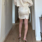 Pure silk ivory mini dress