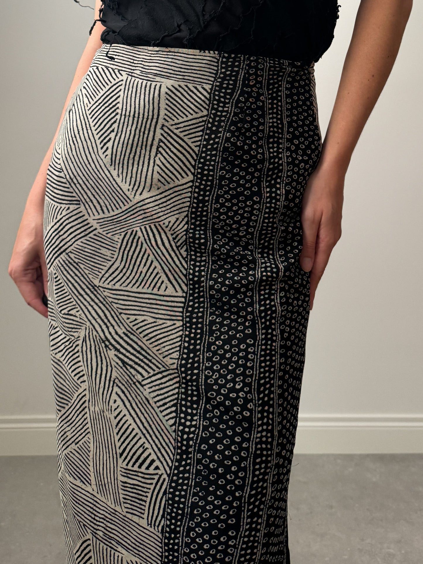 Mesh midi skirt