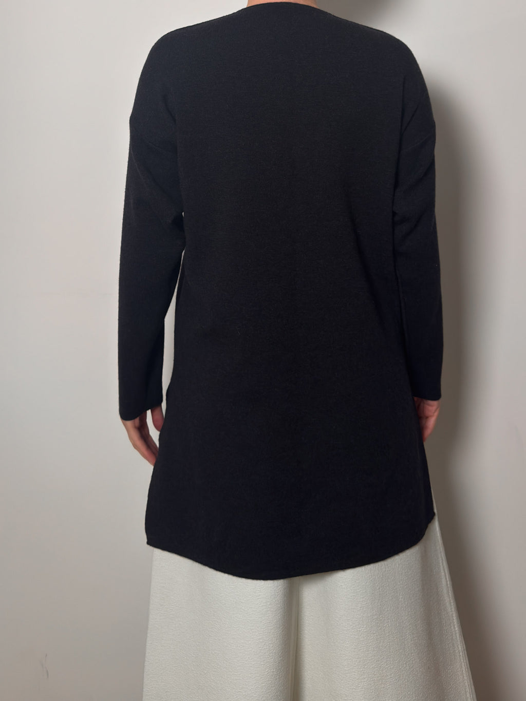 Pure wool anthracite pull