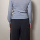 Pure merino wool sky turtleneck pull