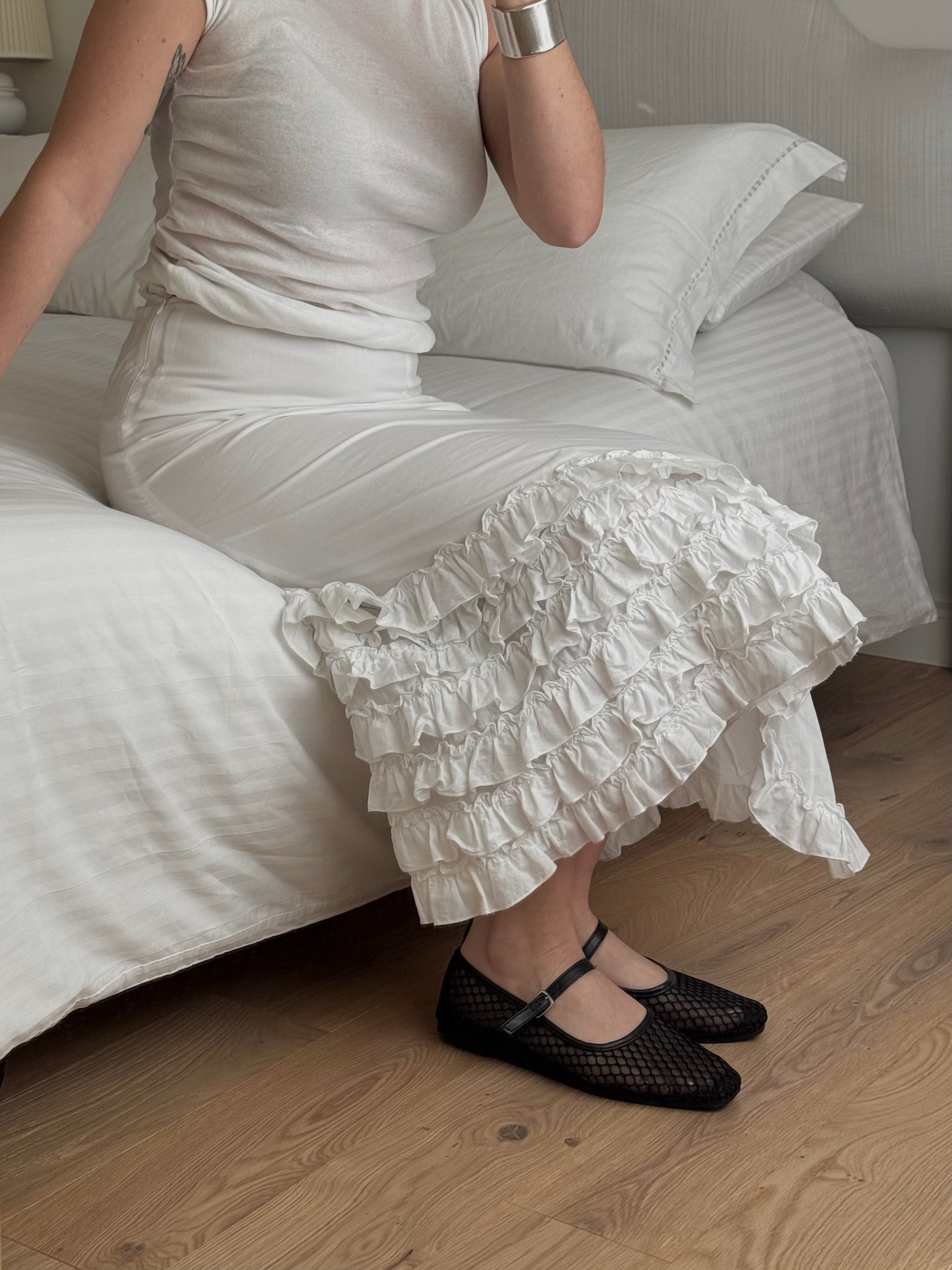 Luisa Spagnoli cotton rouches skirt