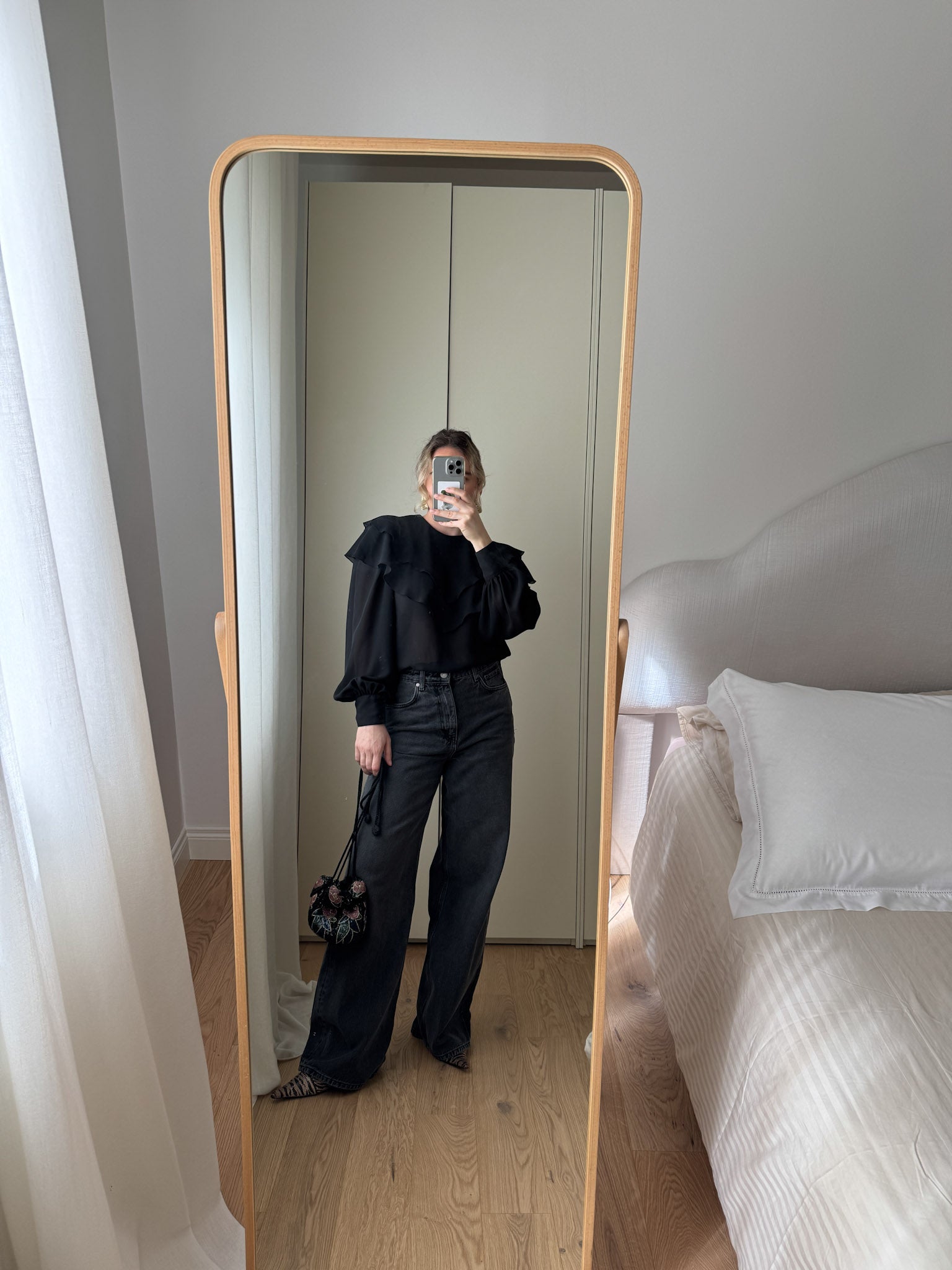 Made in France black blouse