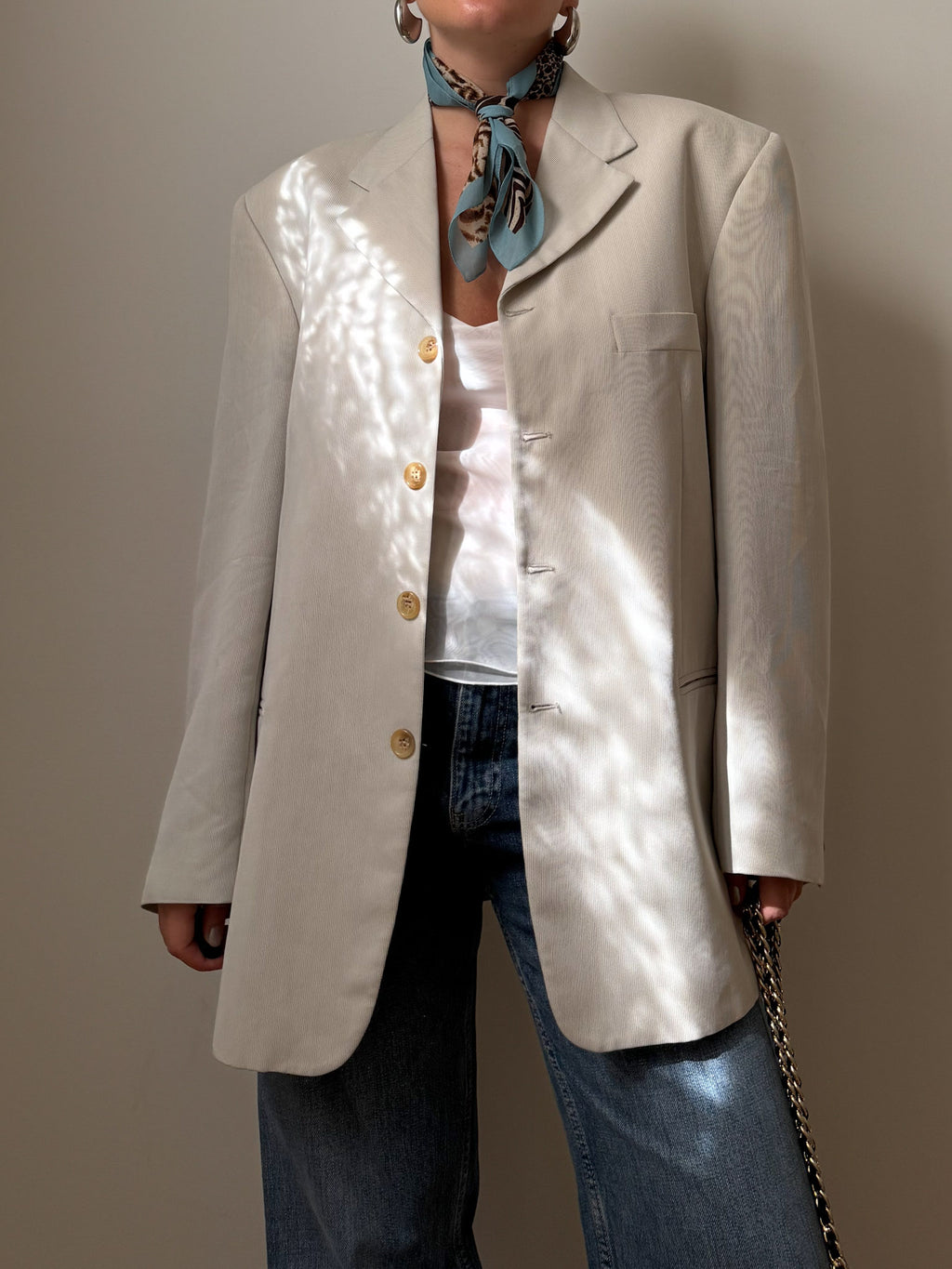 Viscose blend ice blazer