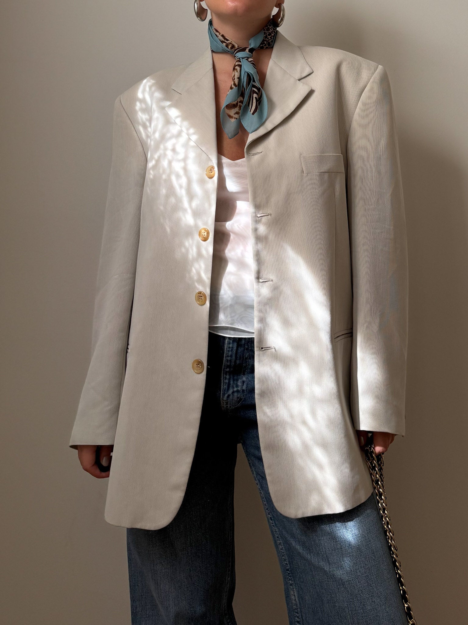 Viscose blend ice blazer
