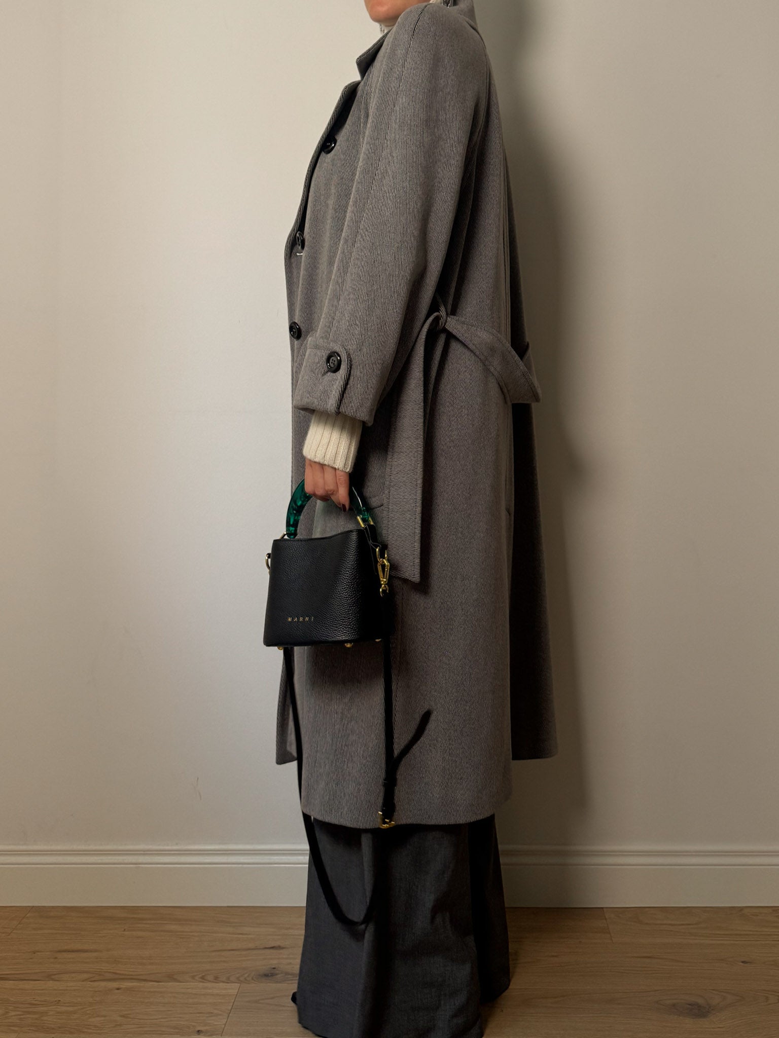 Pure wool twill coat