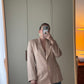 Viscose and wool pink blazer