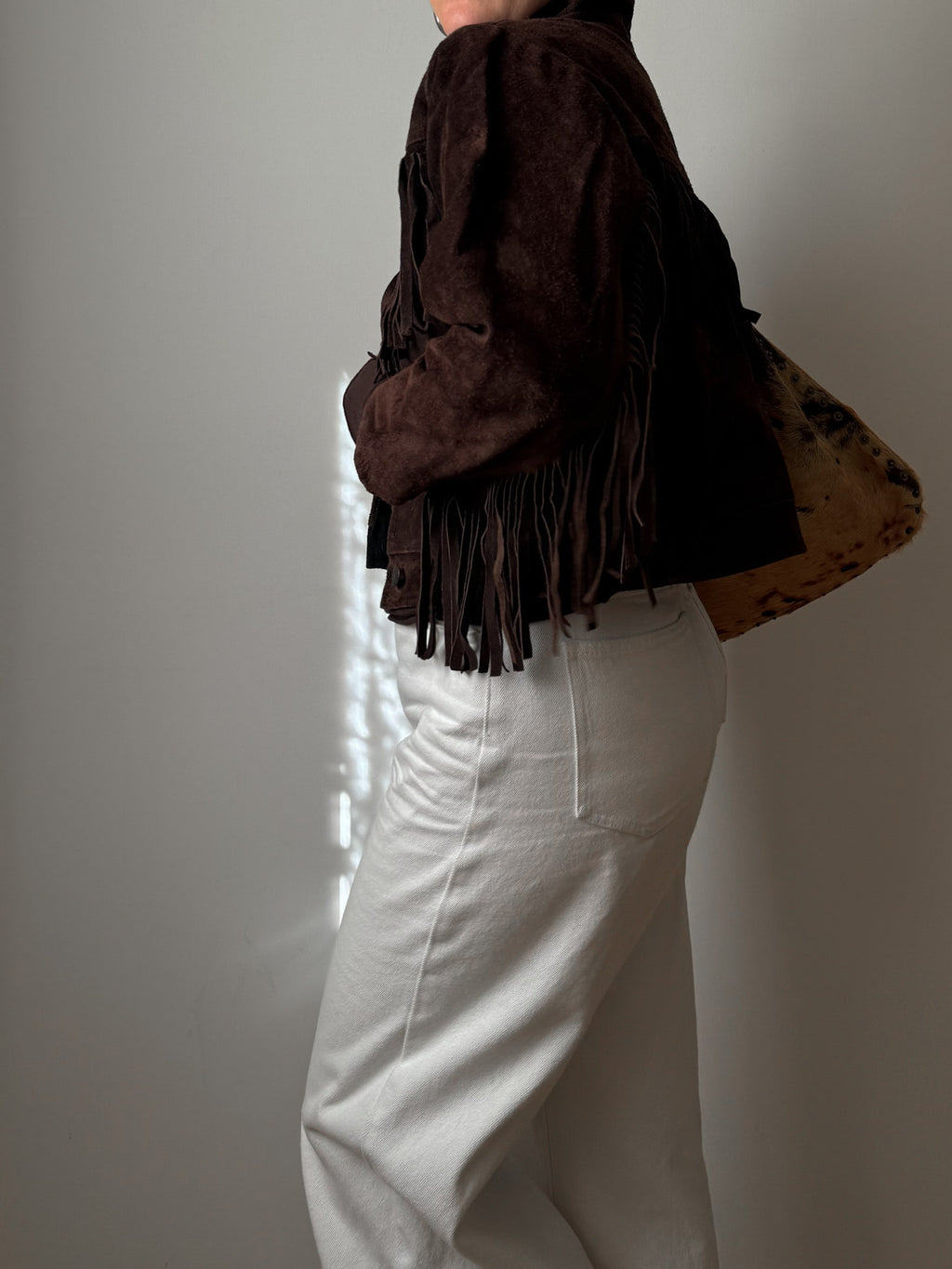 Real suede fringed jacket