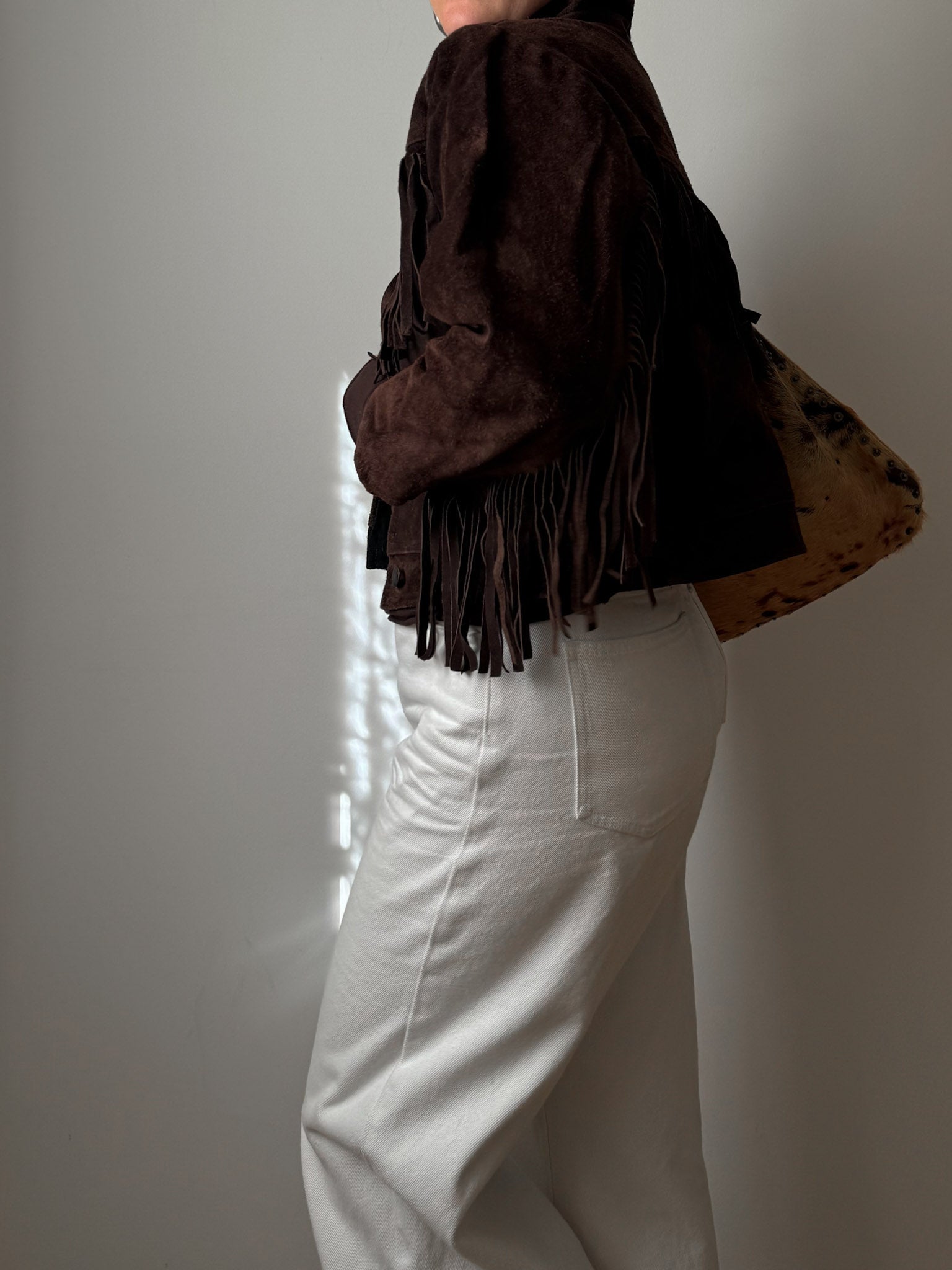 Real suede fringed jacket