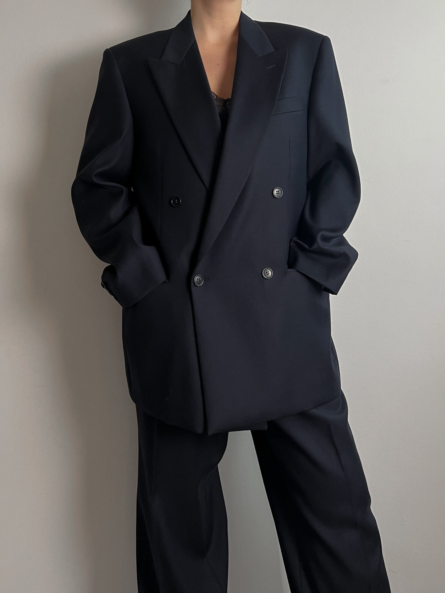 Pure virgin wool blue suit