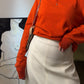 Pure cashmere orange pull