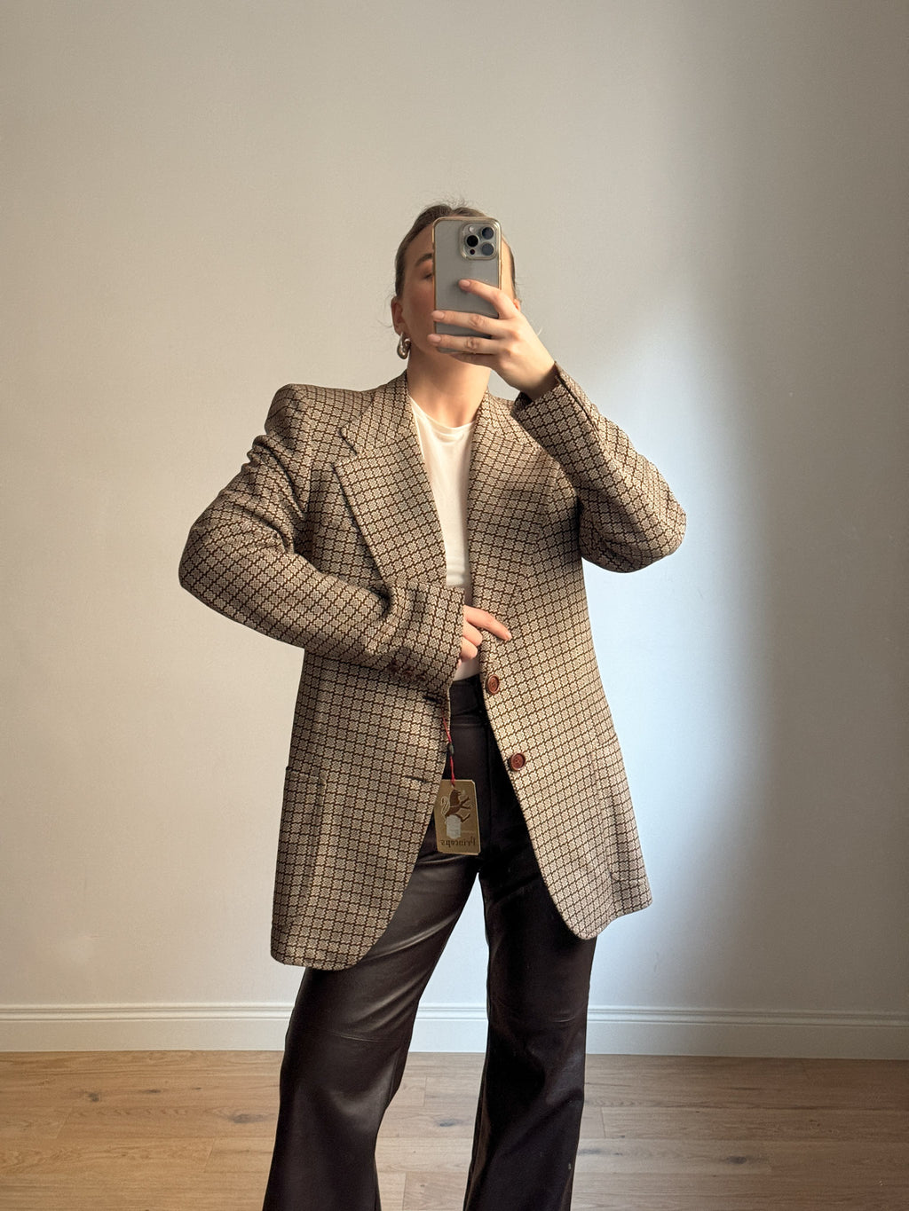 Pure wool jacquard blazer