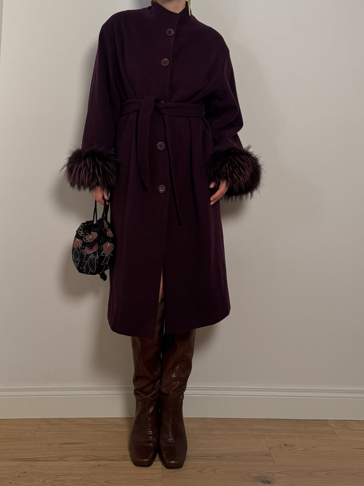 Luisa Spagnoli plum coat