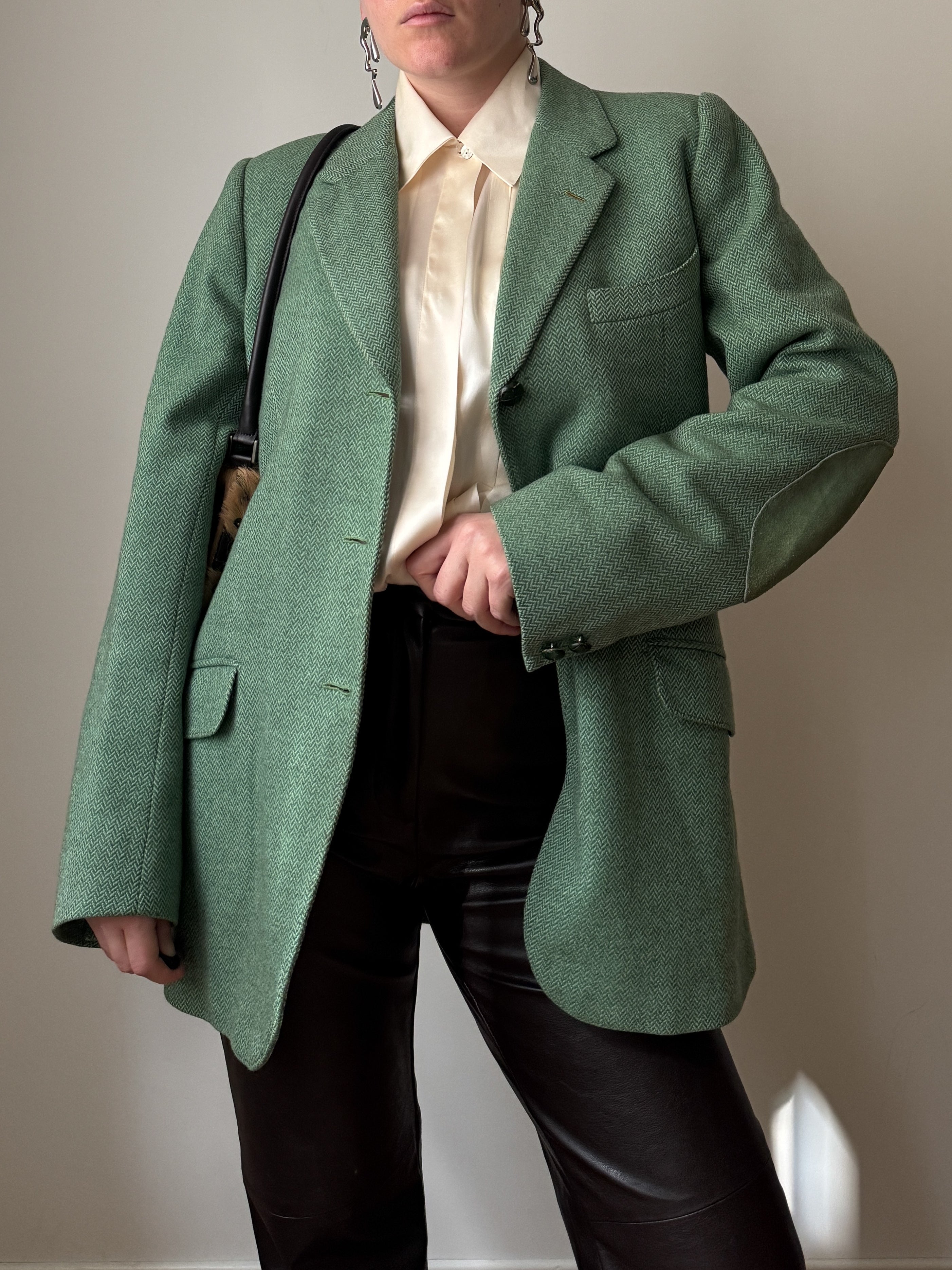 Pure wool green blazer