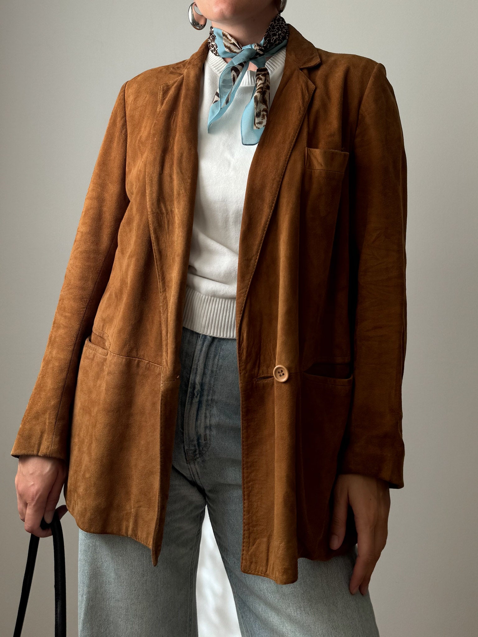 Real suede caramel coord