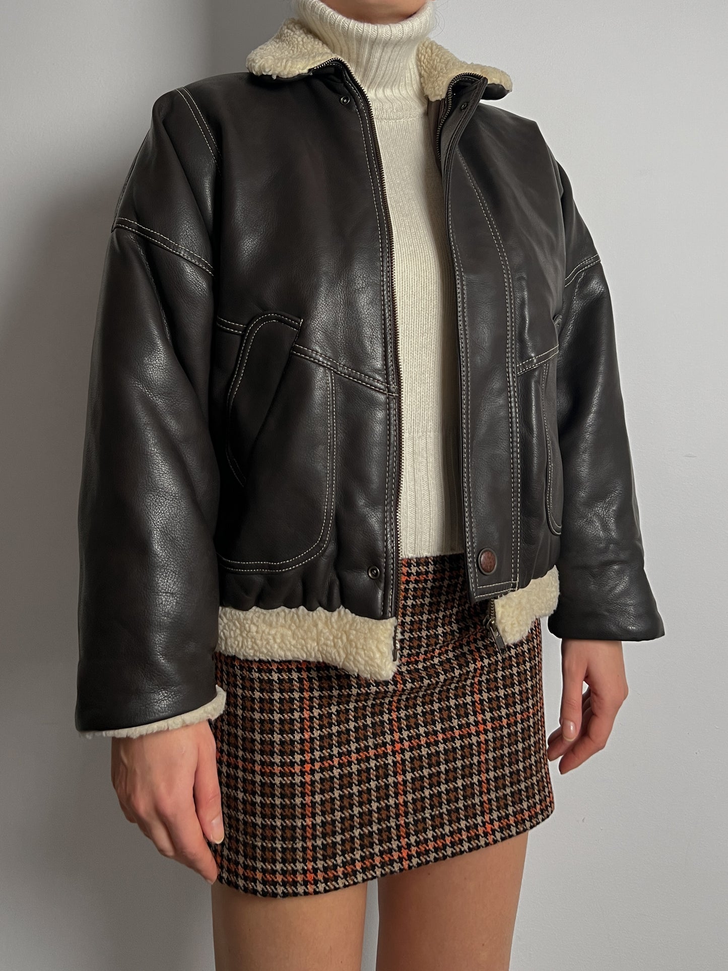 Aviator bomber jacket