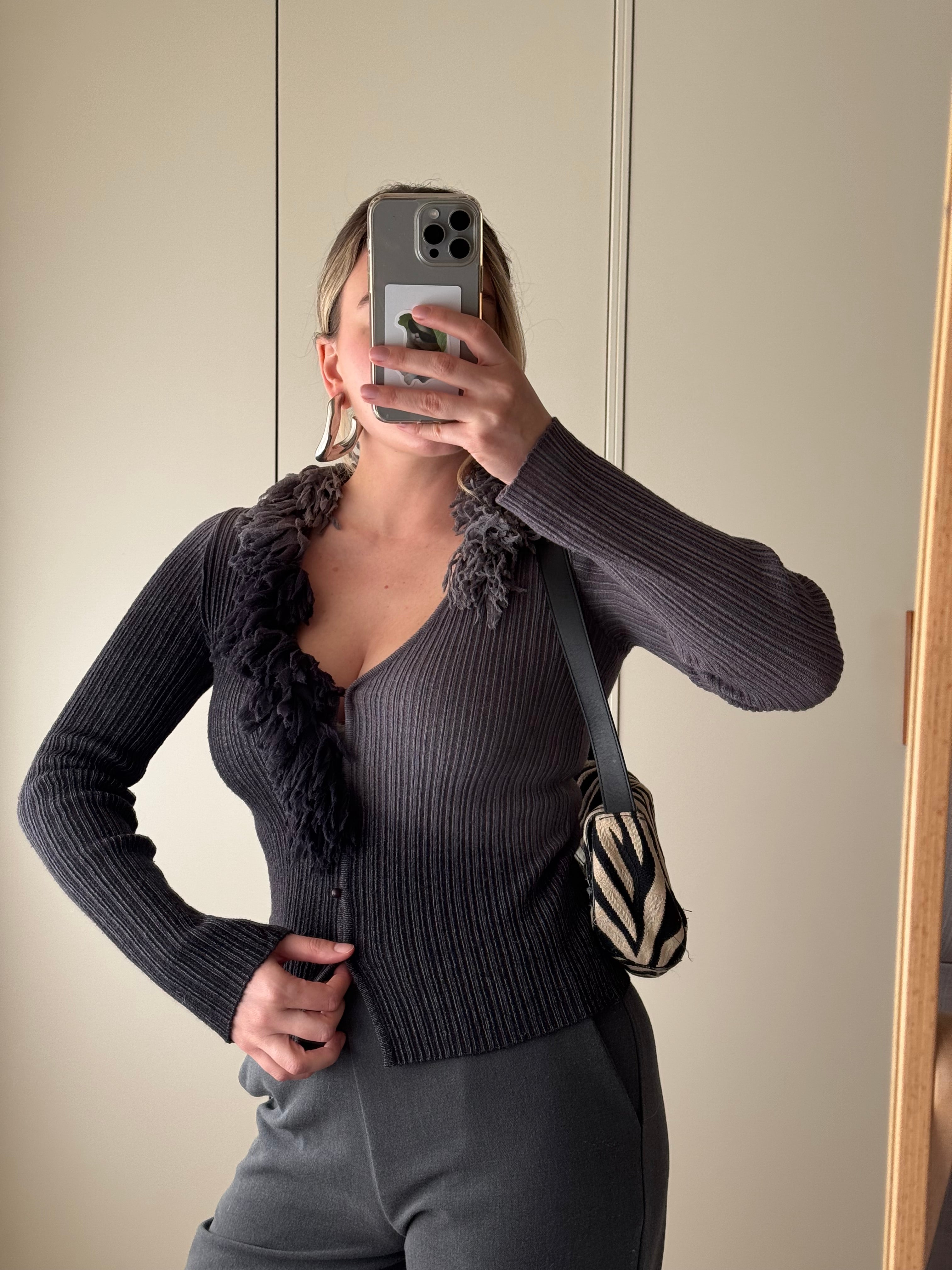 Roberto Cavalli grey cardigan