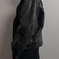 Real leather black aviator jacket