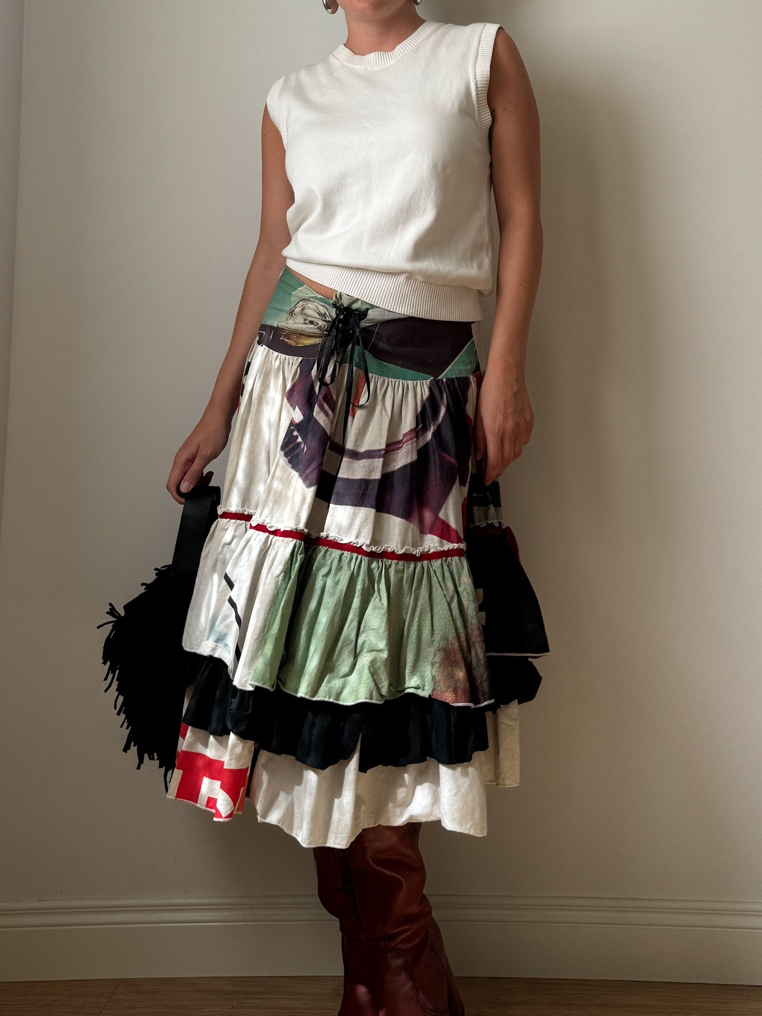 Cotton printed skirt