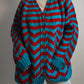 Wool embroidered striped cardigan