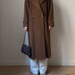 Wool, alpaca and mohair camel coat