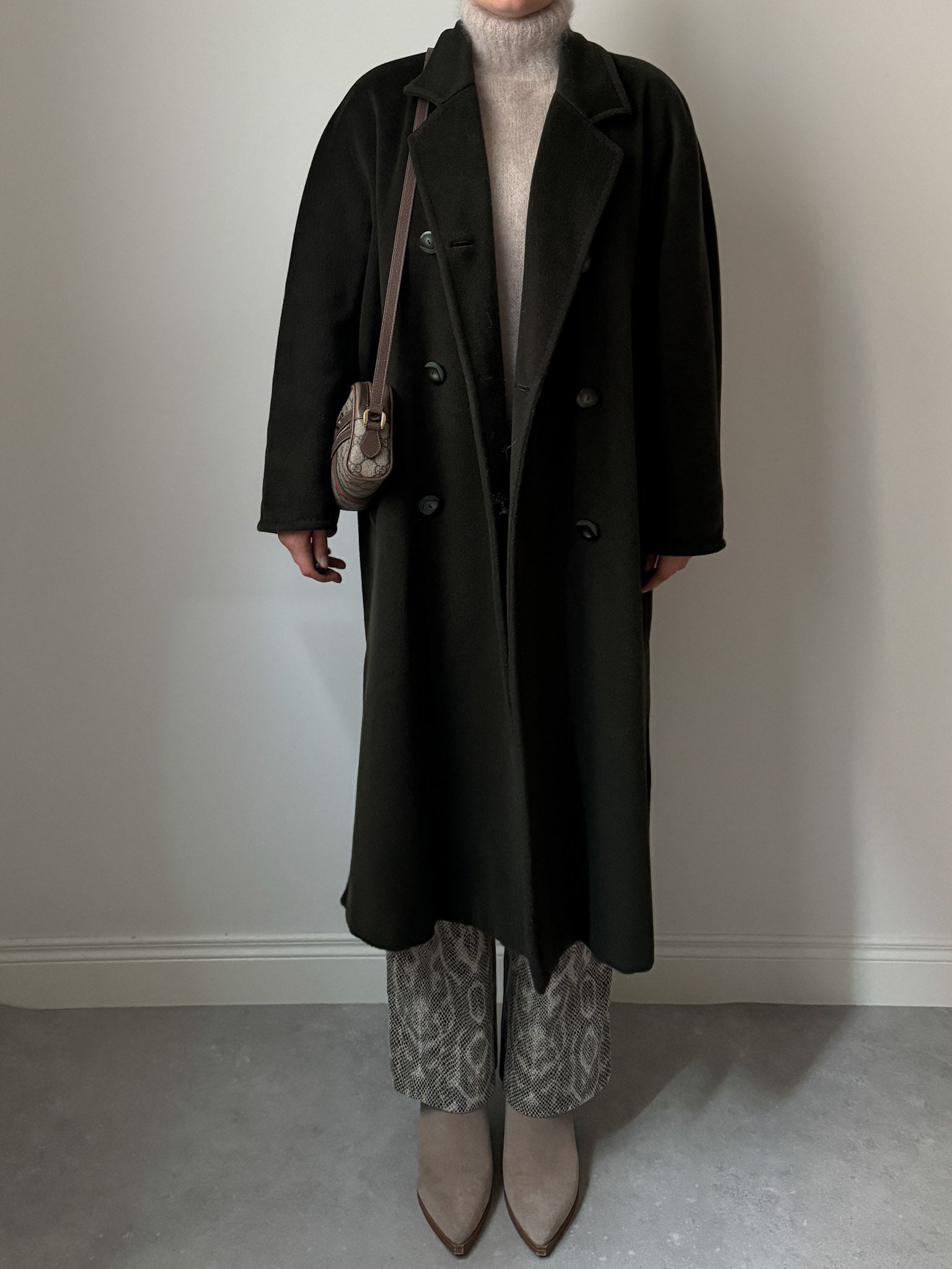 Marina Rinaldi pure wool green coat