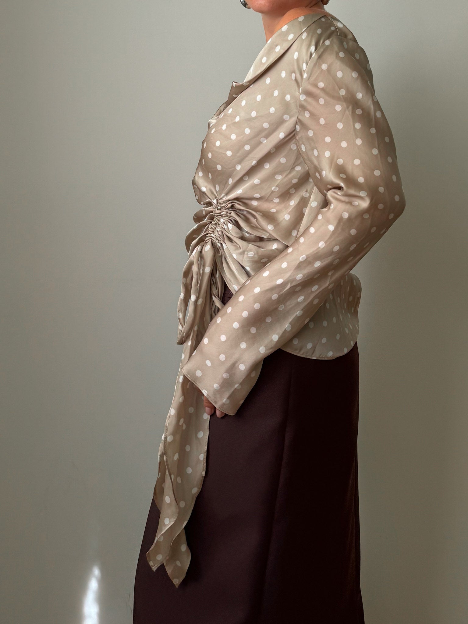 Pure silk pois blouse
