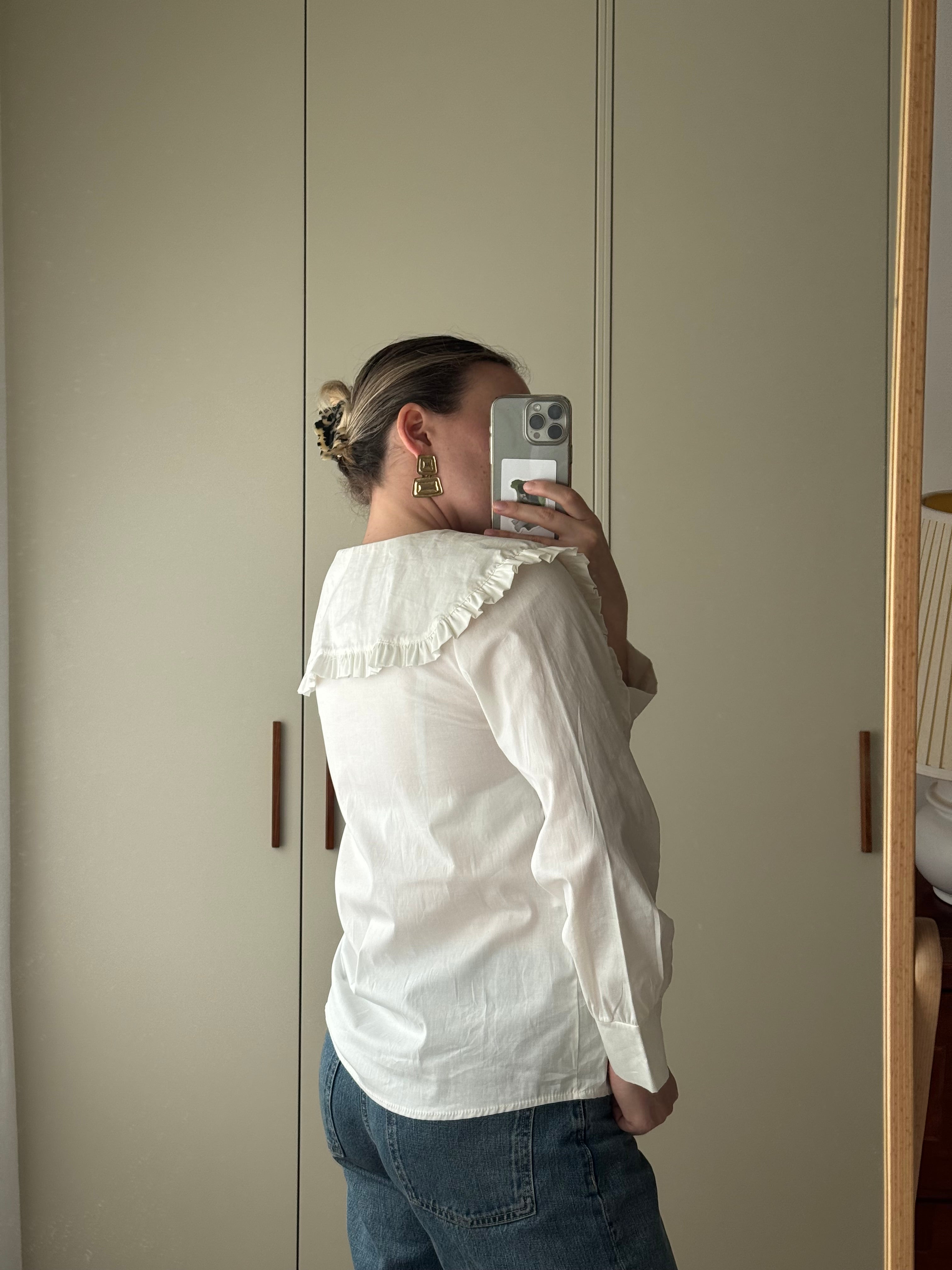 Pure cotton white blouse