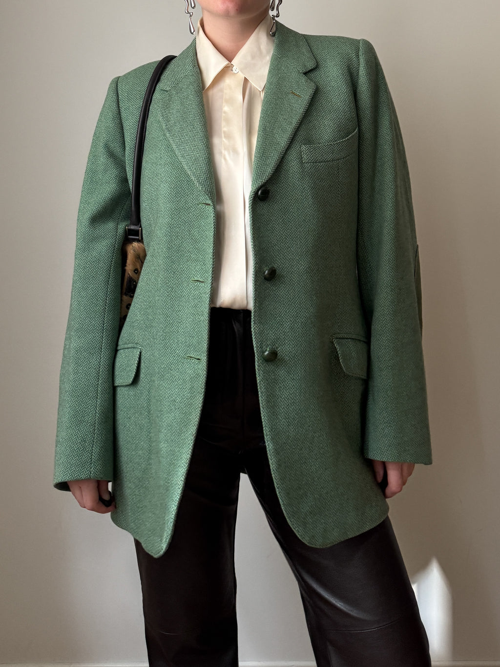 Pure wool green blazer
