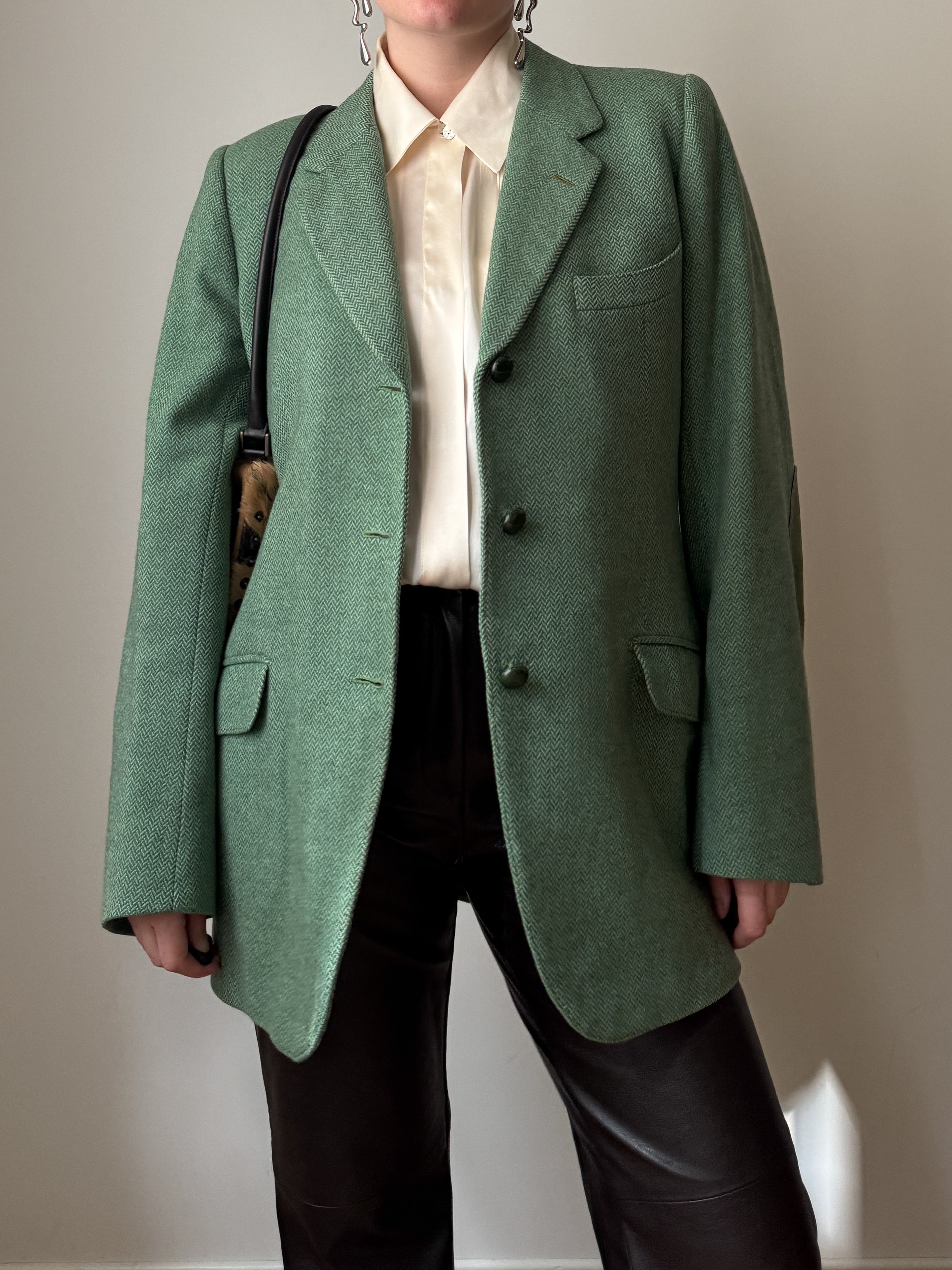 Pure wool green blazer