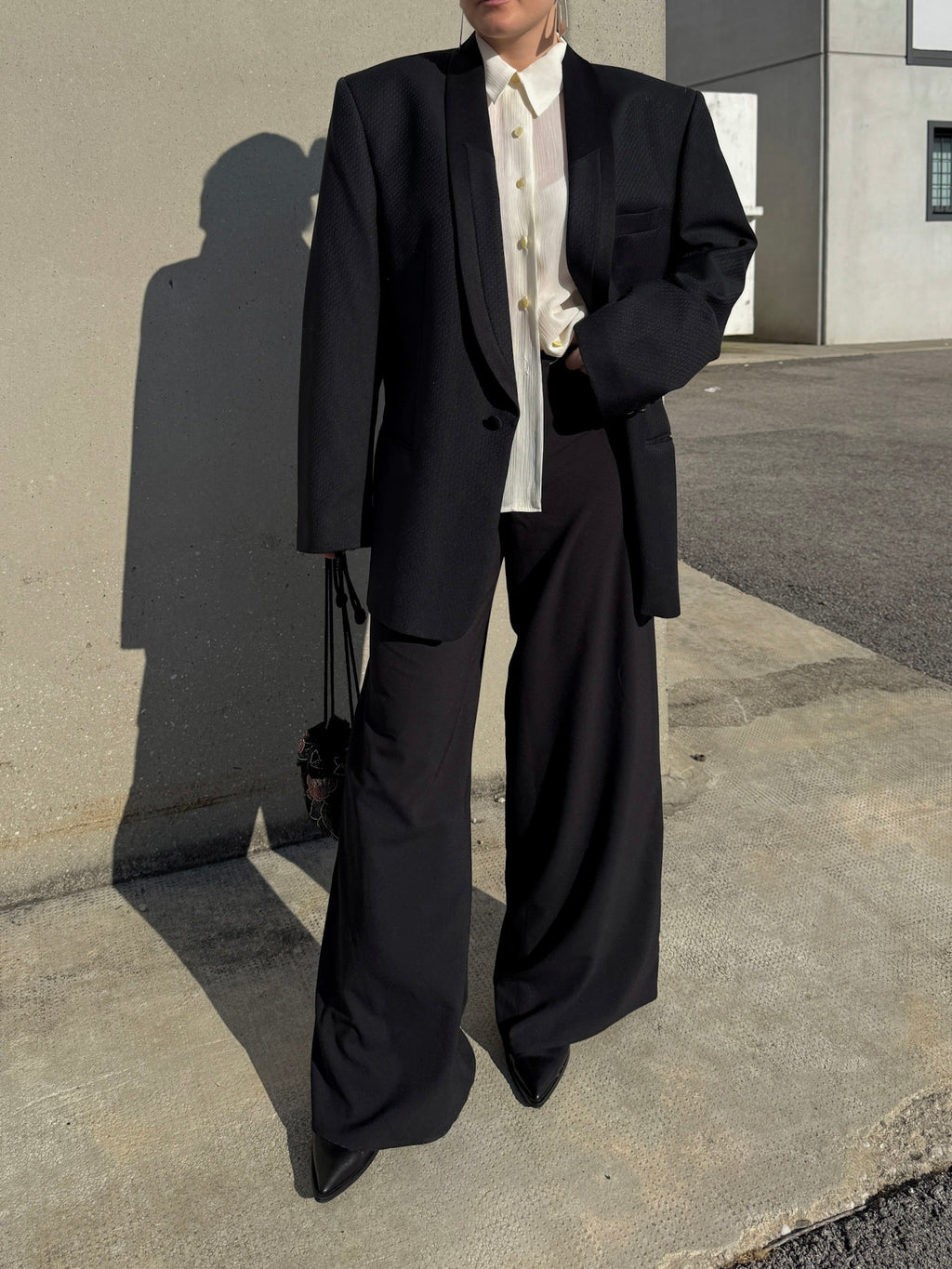 Lebole wool and satin blazer