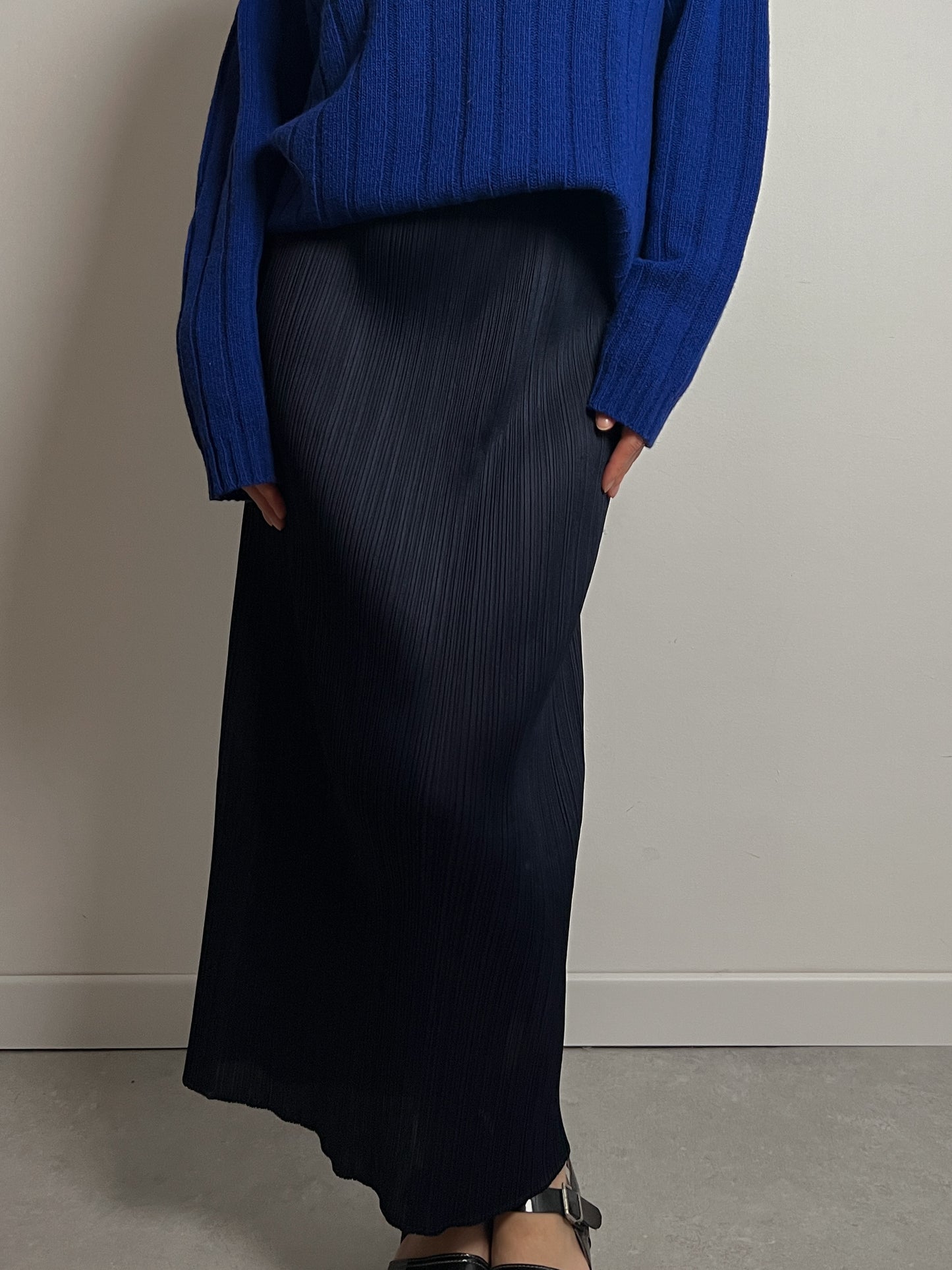 Issey Miyake Pleats Please blue skirt