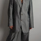 Pure shantung silk grey suit