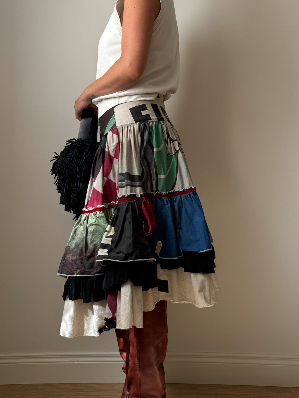 Cotton printed skirt