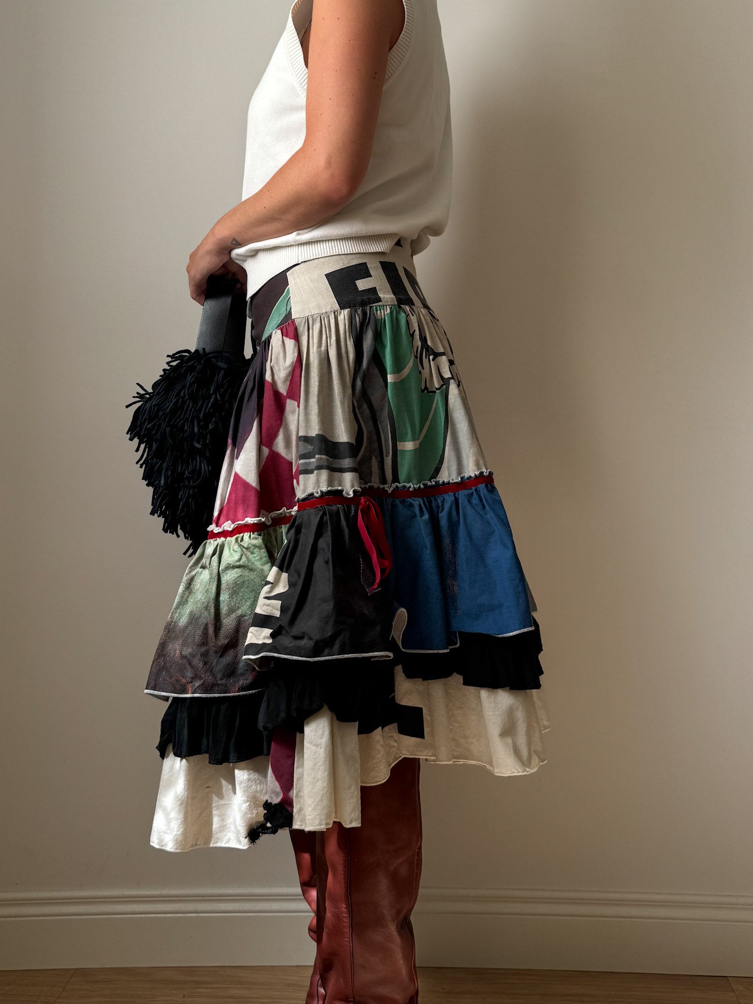 Cotton printed skirt