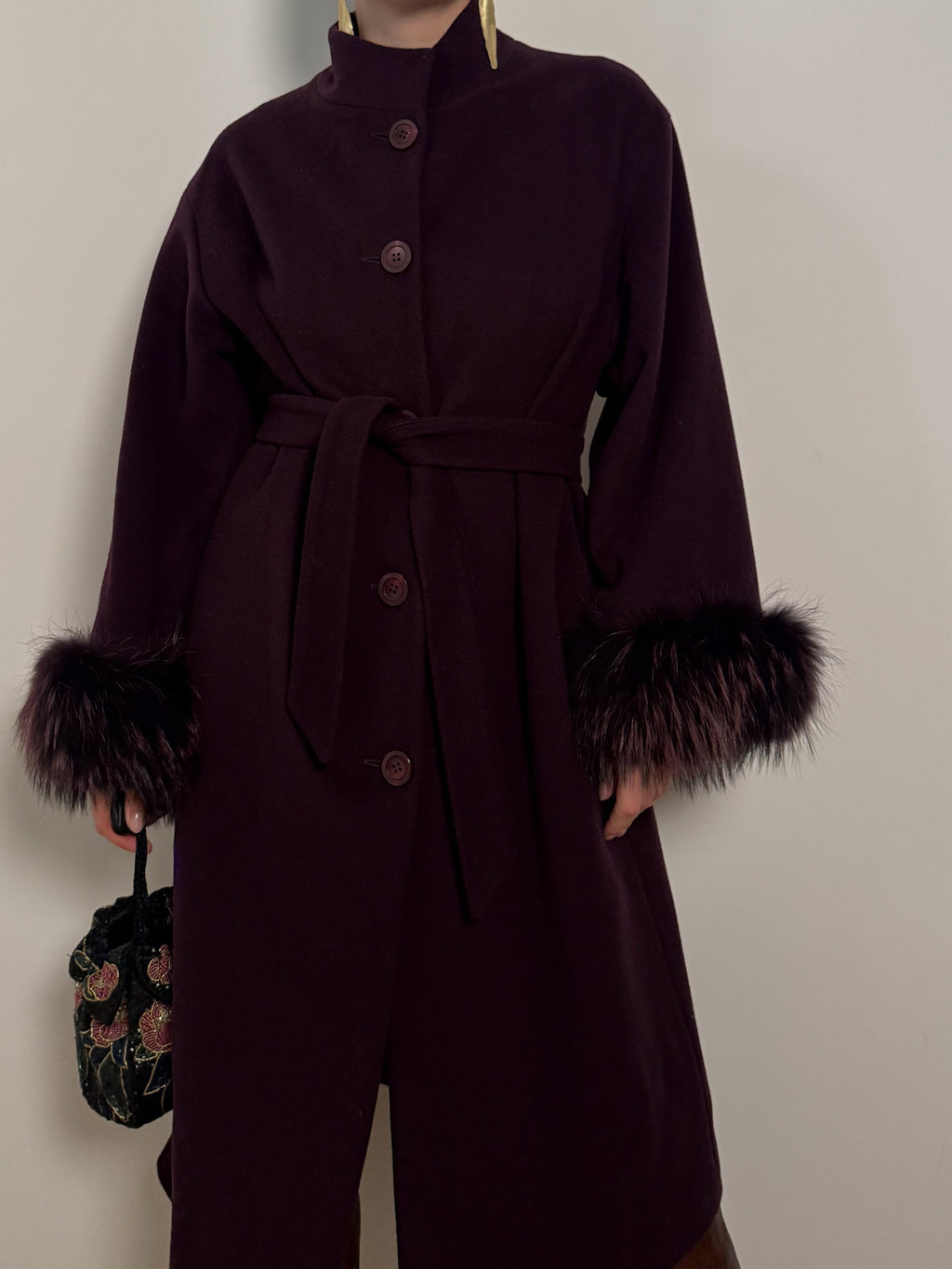 Luisa Spagnoli plum coat