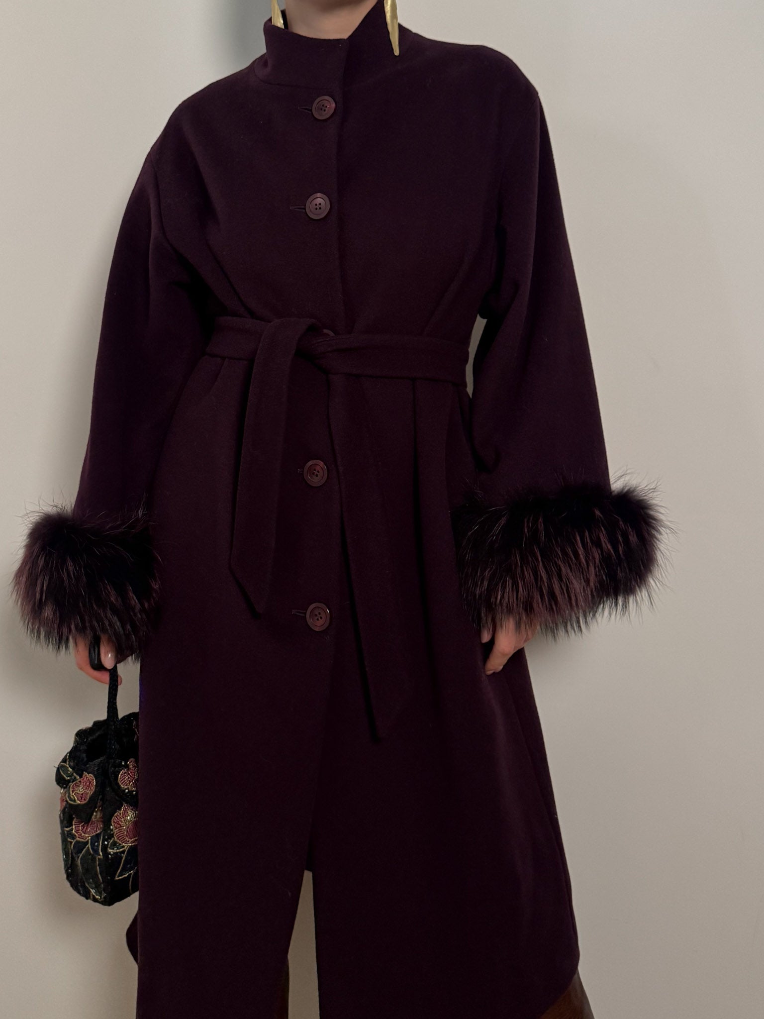 Luisa Spagnoli plum coat