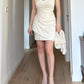 Pure silk ivory mini dress