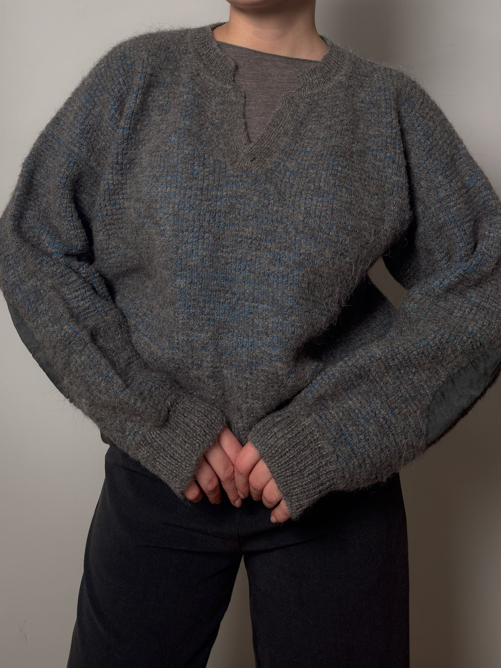 Pure wool grey pull