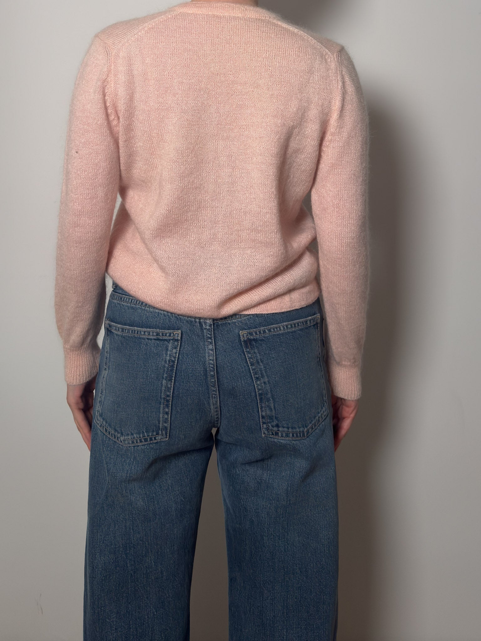 Pure wool pink cardigan