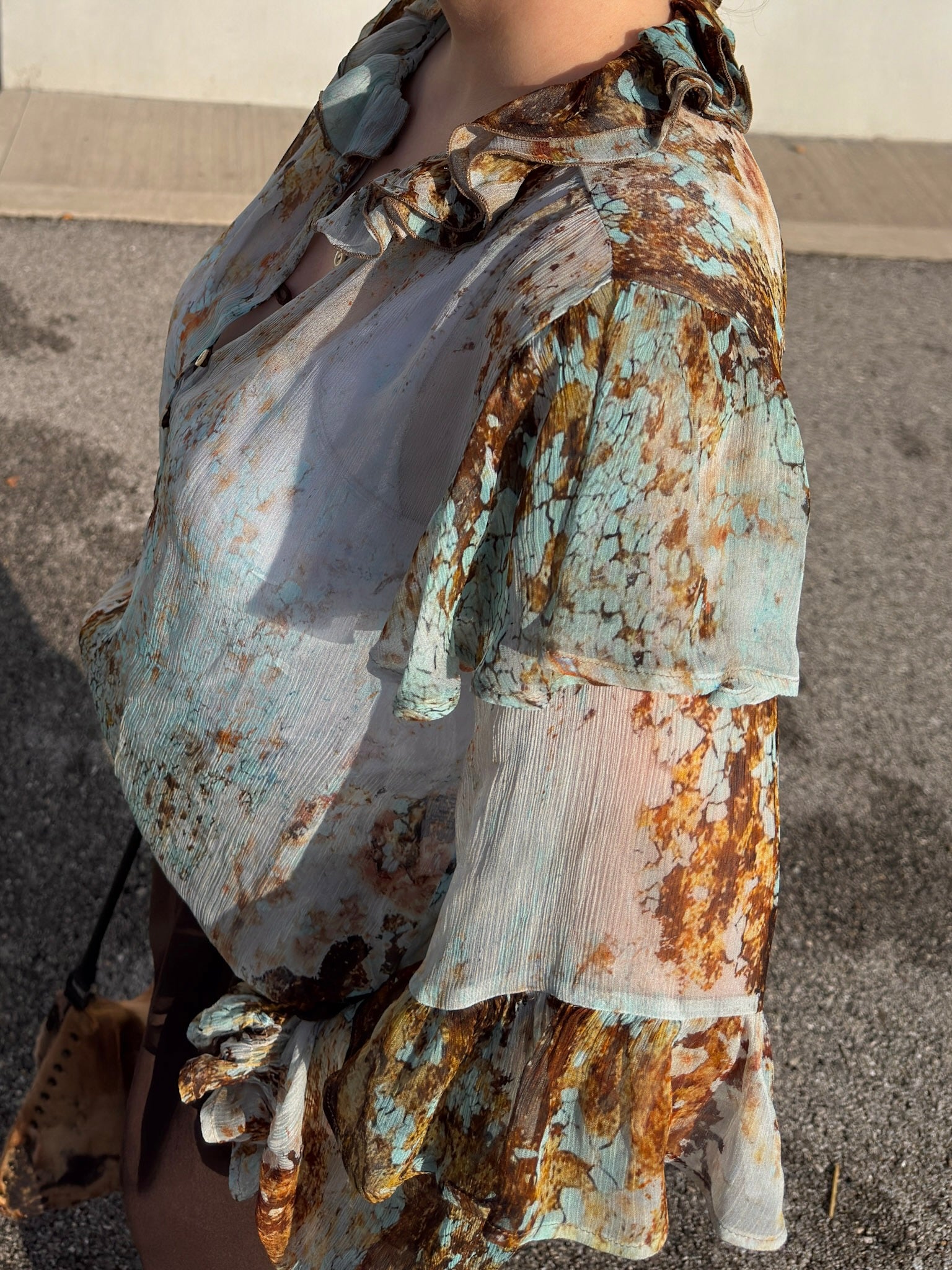 Pure viscose romantic blouse